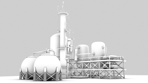 3d model of a chemical plant