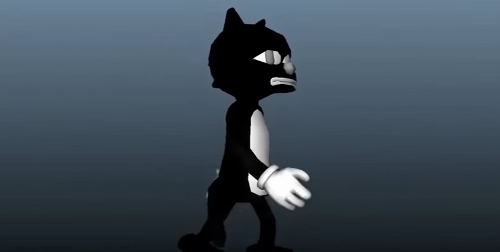 3d animation of the cat felix walking