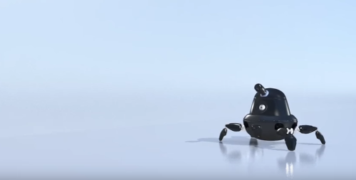 3d animation of a spider like robot's walk and idle cycles